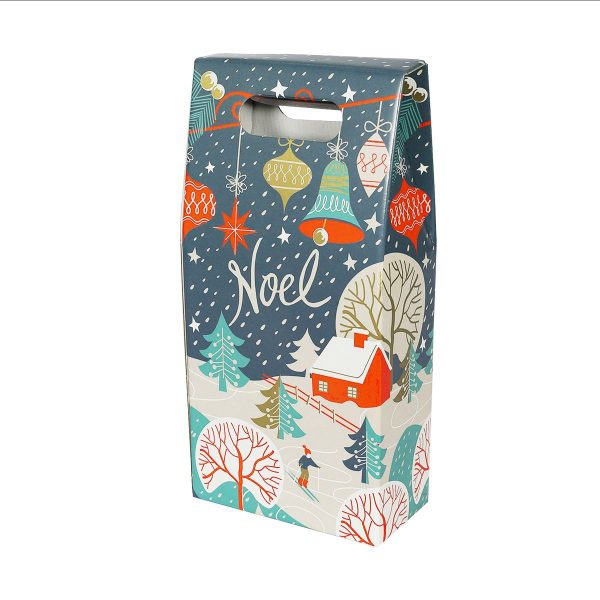 Christmas double bottle 'Noel' Gift Bag